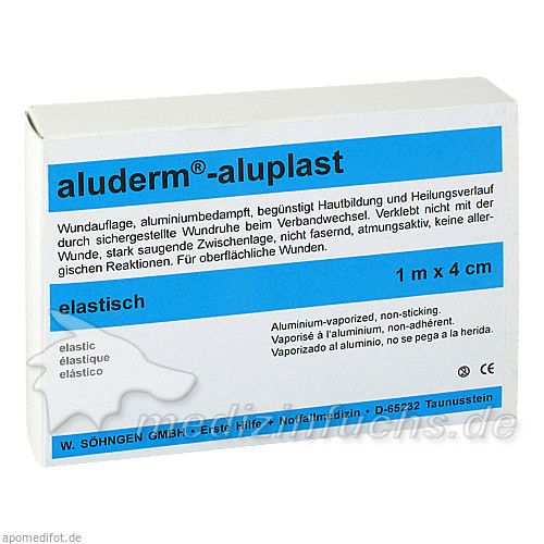 Aluderm Aluplast Wundverb Pflast elast 1mx4cm, 1 ST