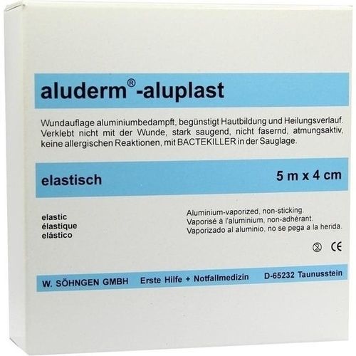 Aluderm Aluplast Wundverb Pflast elast 5mx4cm, 1 ST