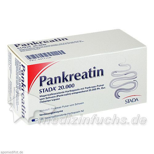 PANKREATIN STADA 20.000 magensaftres.Hartkapseln, 100 ST