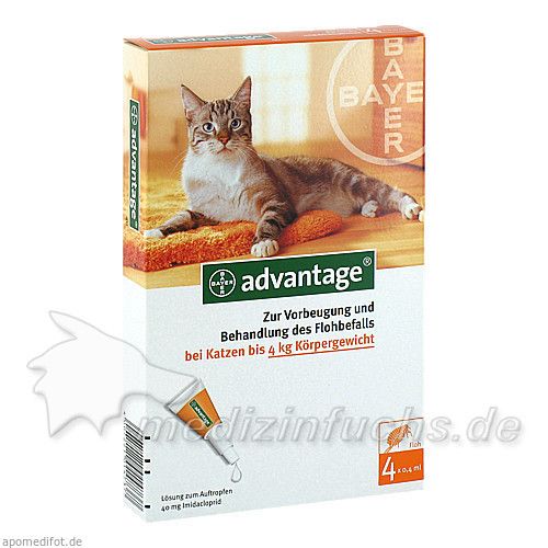 ADVANTAGE 40 Lösung f.Katzen bis 4 kg, 4 ST