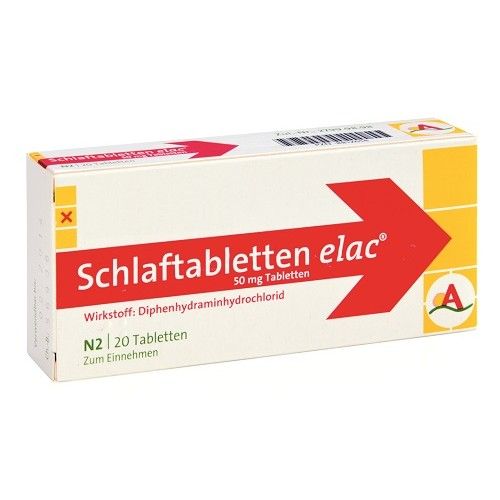 Schlaftabletten elac 50mg Tabletten, 20 ST