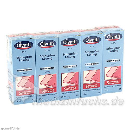 OLYNTH 0,1% Nasentropfen Bündelpackung, 5X20 ML