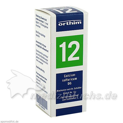 Biochemie Globuli Nr.12 Calcium sulfuricum D 6, 15 G