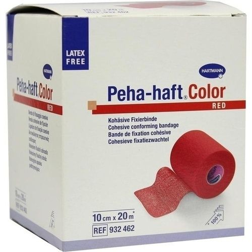 Peha-haft Color Fixierbinde latexfrei 10cmx20m rot, 1 ST