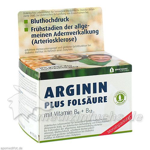 Arginin Plus Folsäure Kapseln, 120 ST