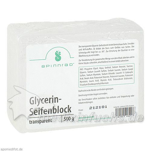 GLYCERINSEIFENBLOCK transparent, 500 G