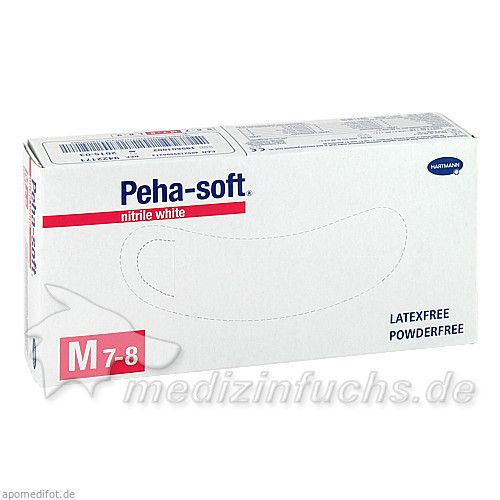 Peha-soft nitrile white Unters.handsch. M unst.pfr, 100 ST