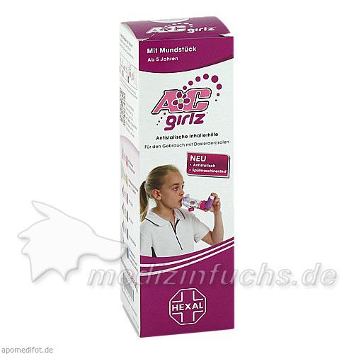 AEROCHAMBER HEXAL girlz mit Mundst, 1 ST