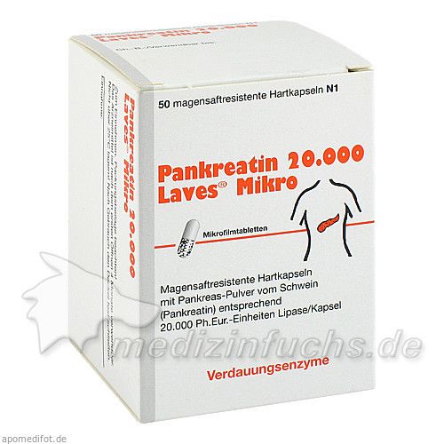 PANKREATIN 20000 LAVES MIKRO, 50 ST