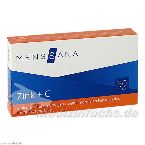 ZINK+C MensSana Lutschtabletten, 30 ST