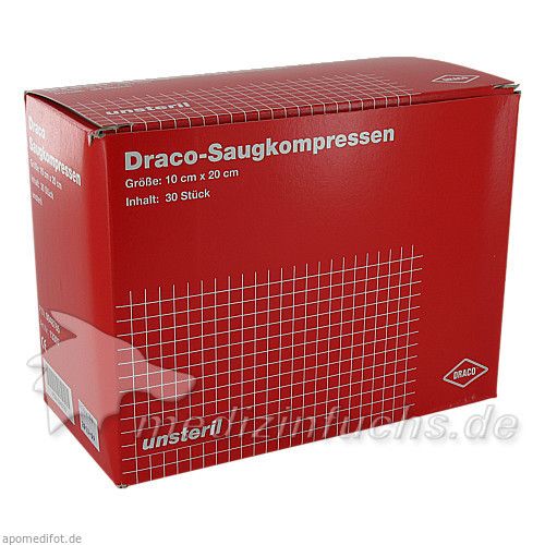 Saugkompressen unsteril 10x20cm Draco, 30 ST