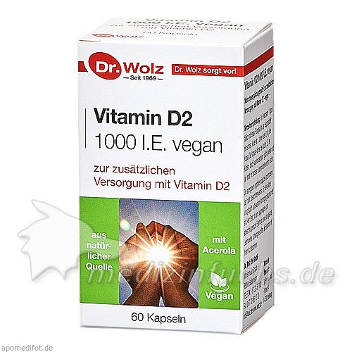 VITAMIN D2 1000 I.E. vegan Kapseln, 60 ST