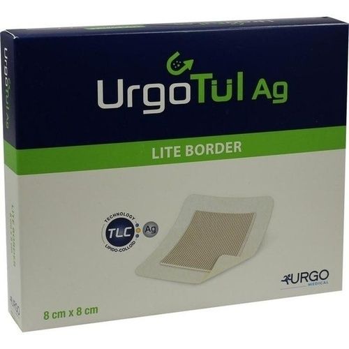 UrgoTül Ag Lite Border 8x8cm, 10 ST