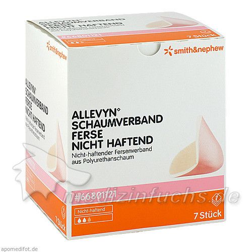 ALLEVYN Schaumverband Ferse Nicht Haftend, 7 ST