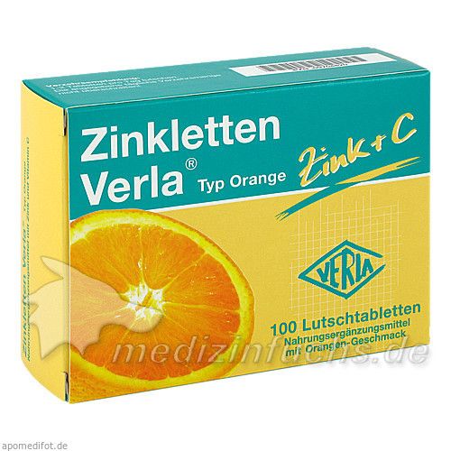 ZINKLETTEN Verla Orange Lutschtabletten, 100 ST