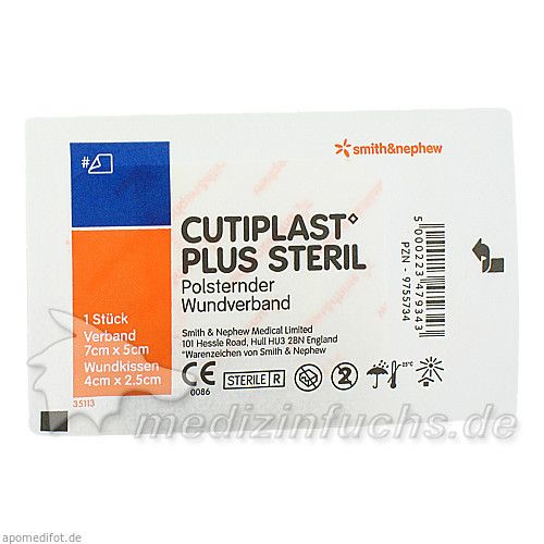 Cutiplast 5x7cm plus steril, 1 ST