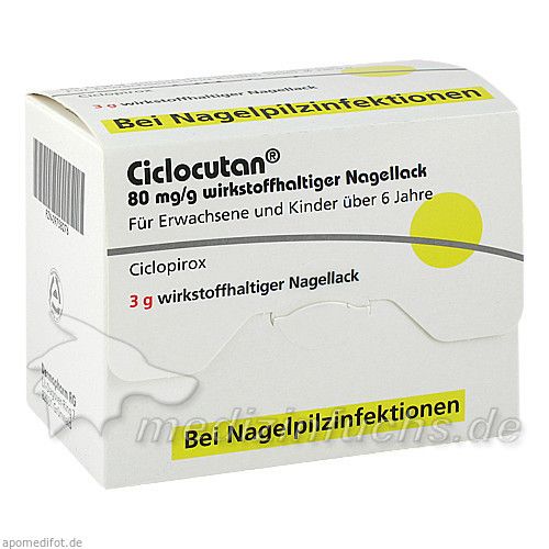 Ciclocutan 80mg/g wirkstoffhaltiger Nagellack, 3 G